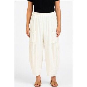 Tarse Lagenlook Linen Wide Leg Pants  Sz M